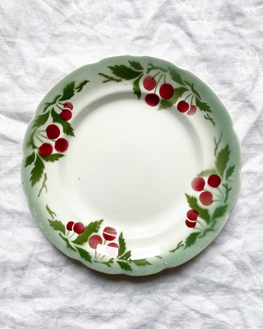 Assiette à dessert Cerise de Choisy le Roi