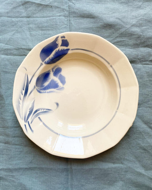 Assiette creuse Tulipes de Digoin Sarreguemines