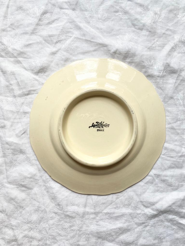 Assiette sur pied Sarreguemines classique