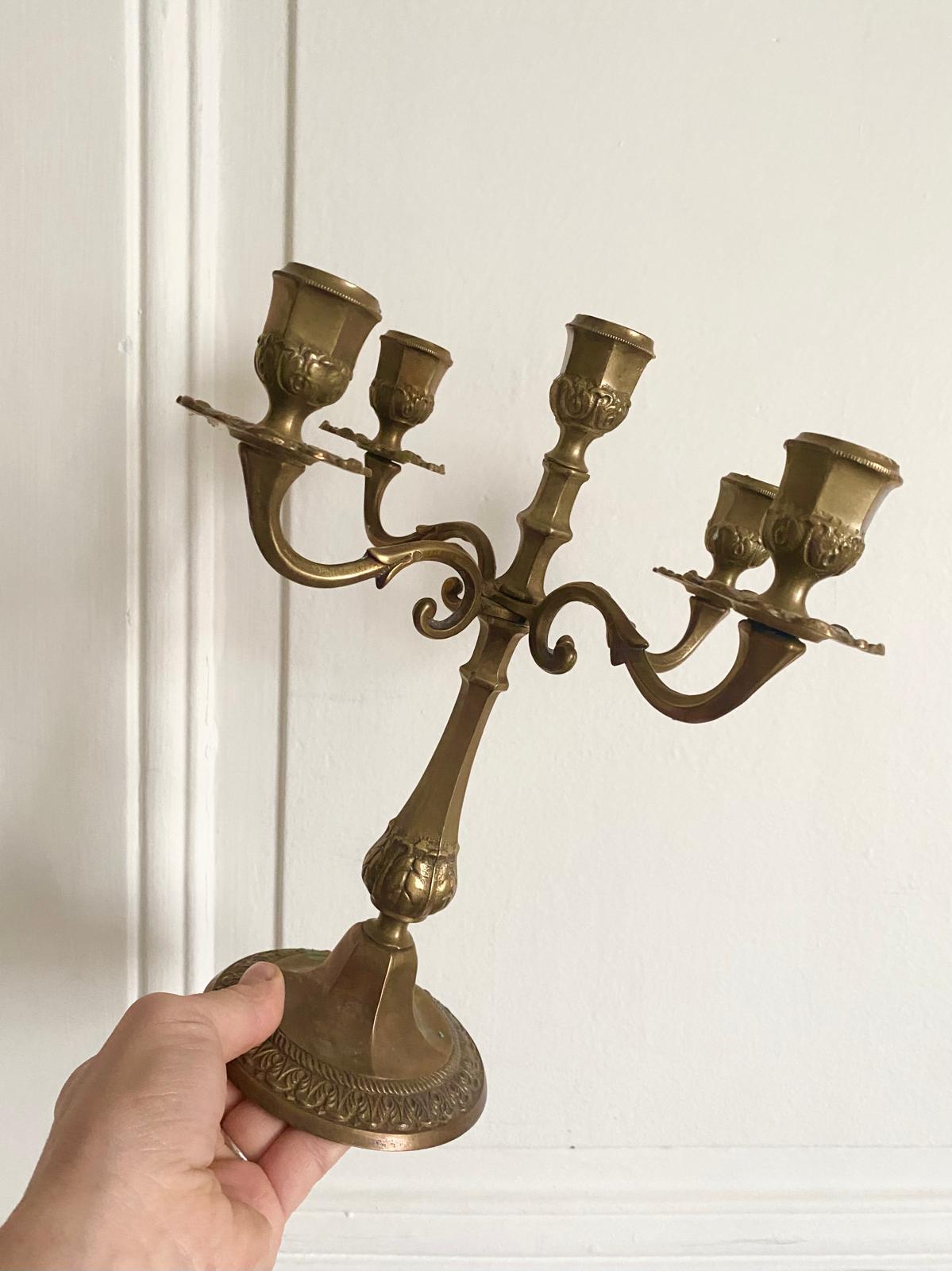 Chandelier à 5 branches vintage