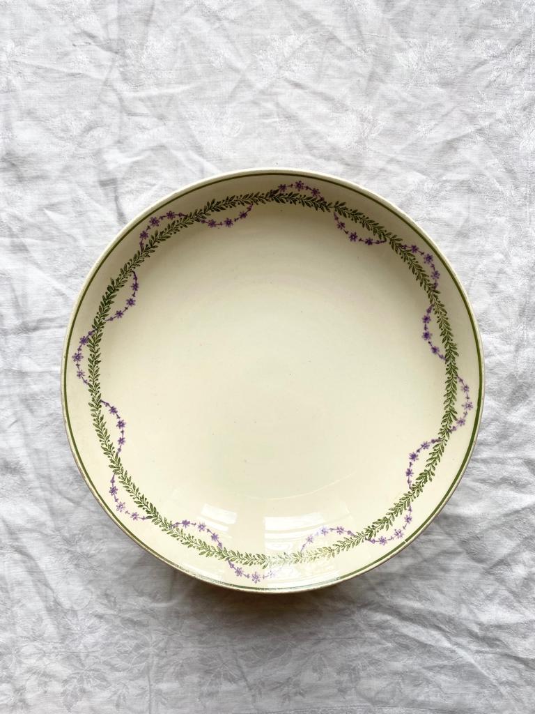 Compotier en terre de fer polychrome Loridan de Longwy