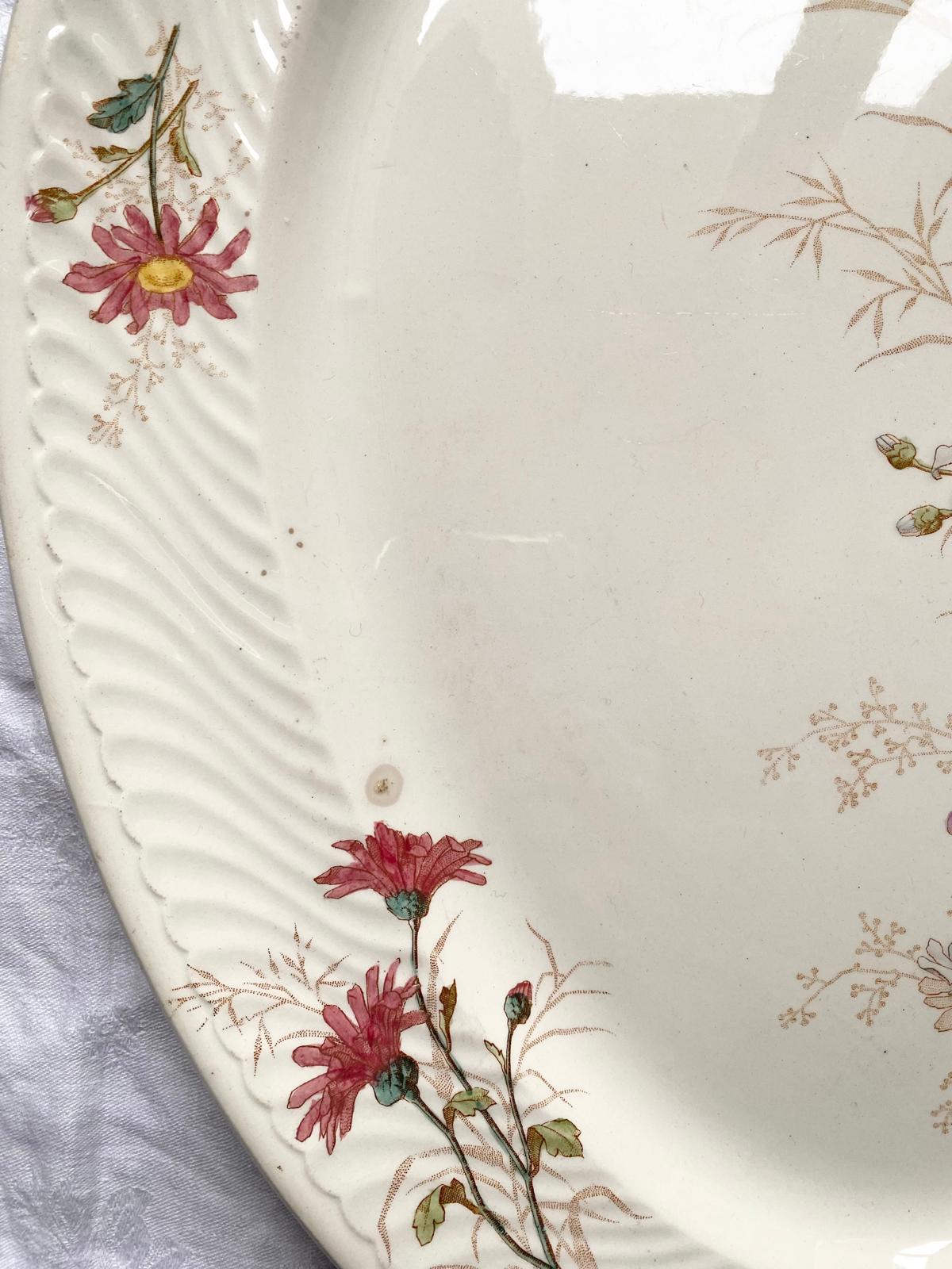 Grand plat long Reine Marguerite
Lunéville