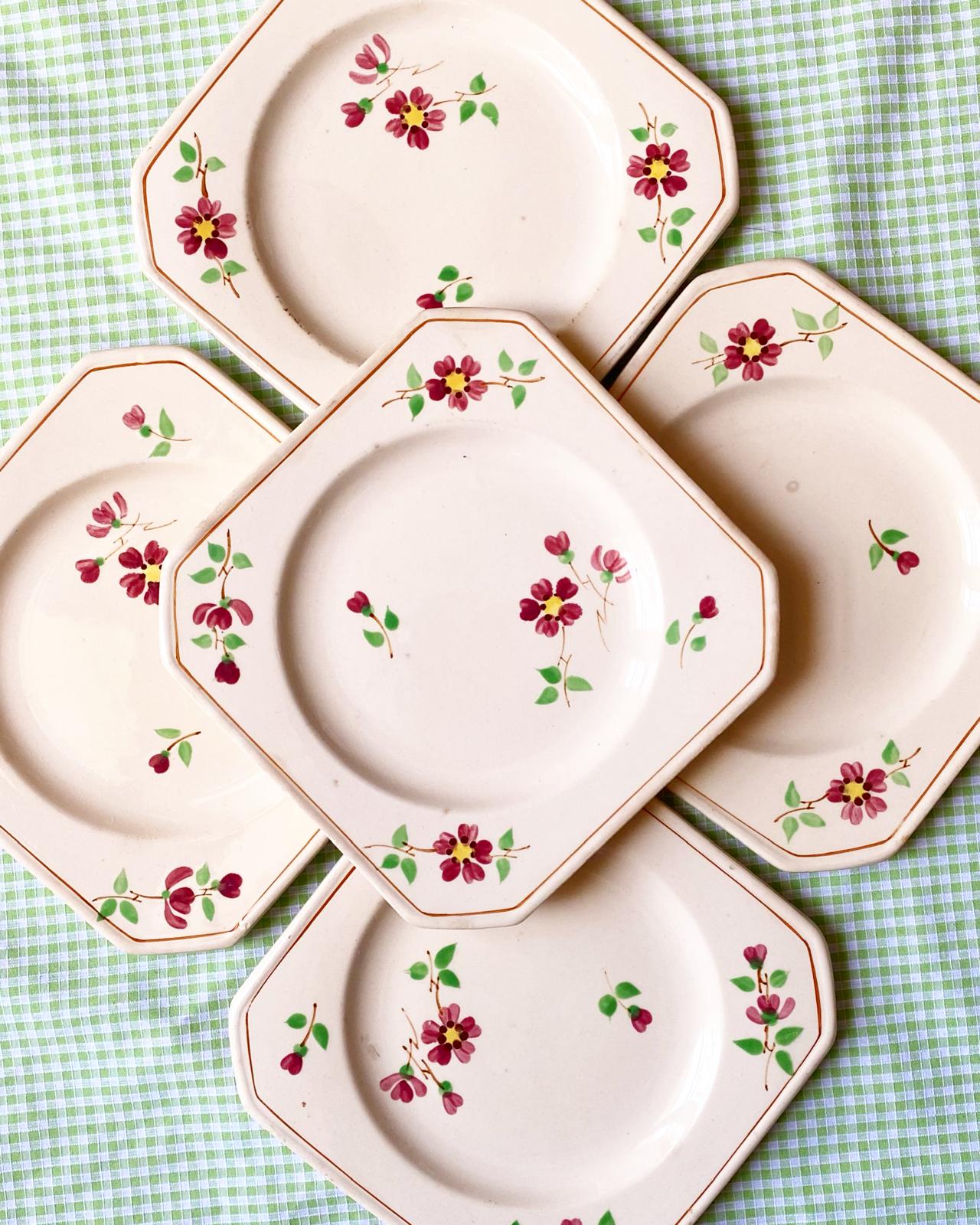 Lot de 5 assiettes à dessert Janine de MDL
