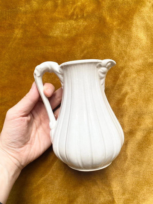 Pichet blanc vintage Sarreguemines