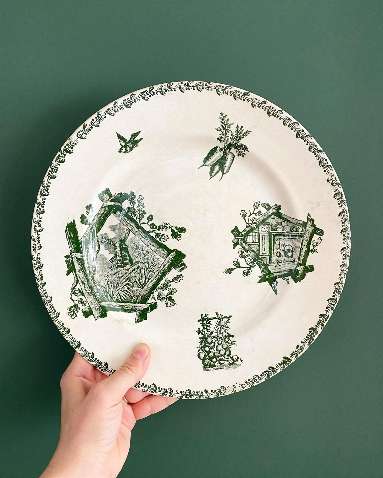 Plat en terre de fer verte Cottage