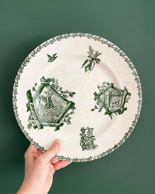 Plat en terre de fer verte Cottage