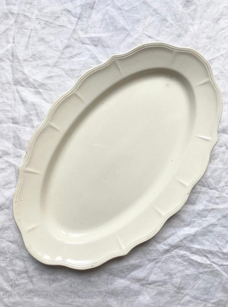 Plat long classique ivoire Sarreguemines