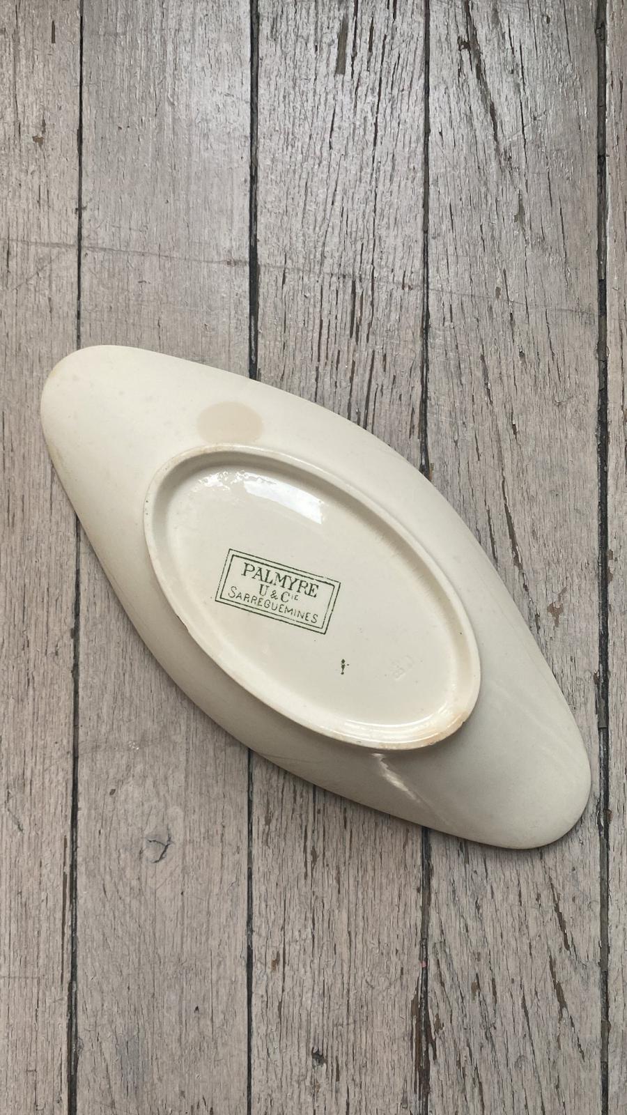 Ravier en terre de fer verte Palmyre de Sarreguemines