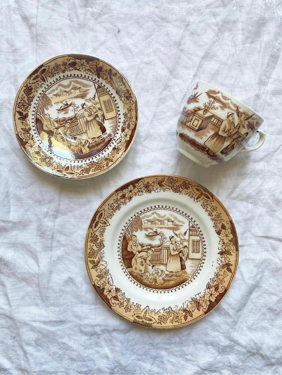 Assiette à dessert et tasse Indiana de Allertons