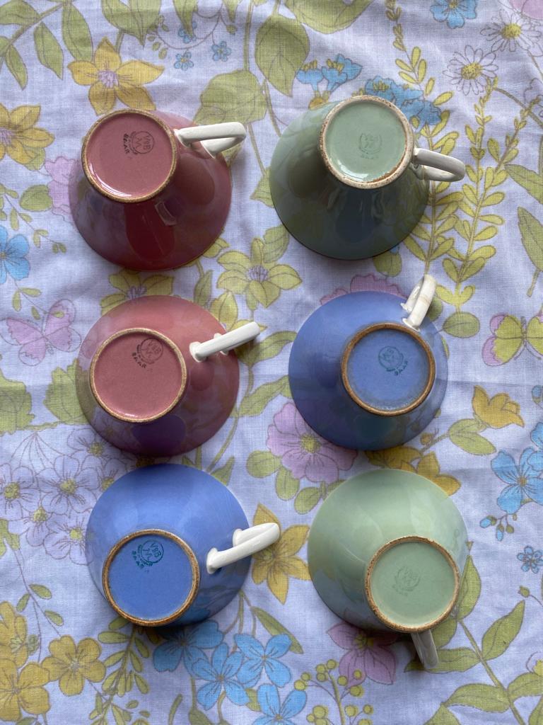Green, blue, pink