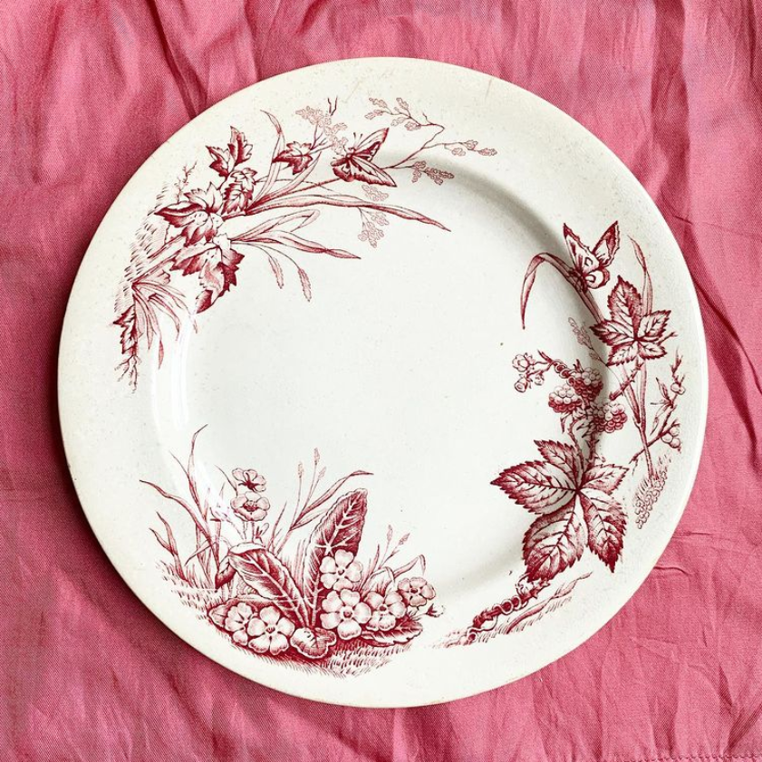 Assiette à dessert terre de fer anglaise Primrose F&Co vintage
