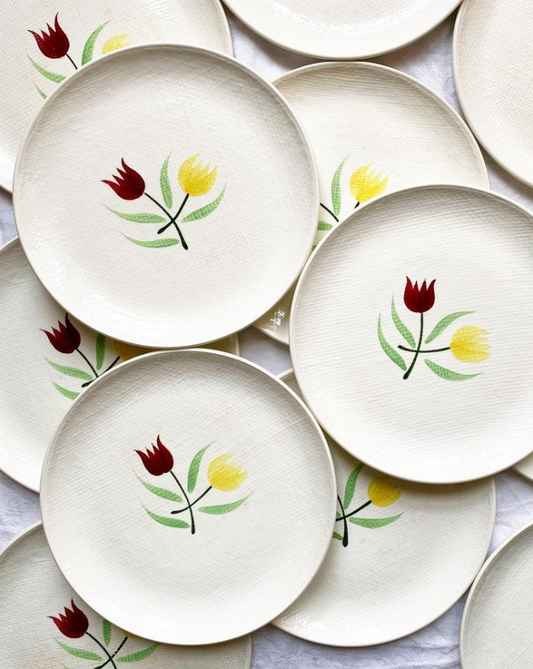 Lot de 2 assiettes Crocus de Salins