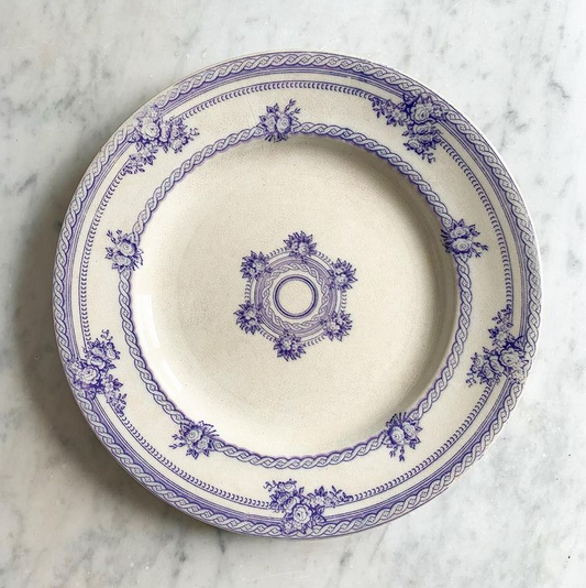 Assiette terre de fer anglaise Pinder Bourne Cable