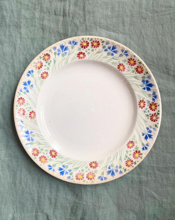 Assiettes à dessert petites fleurs de lunéville