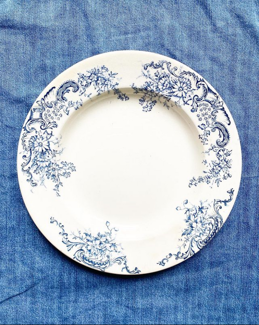 Assiettes terre de fer creuses Anémones de Clairefontaine