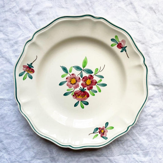 Assiette sur pied vintage Amazonas Sarreguemines