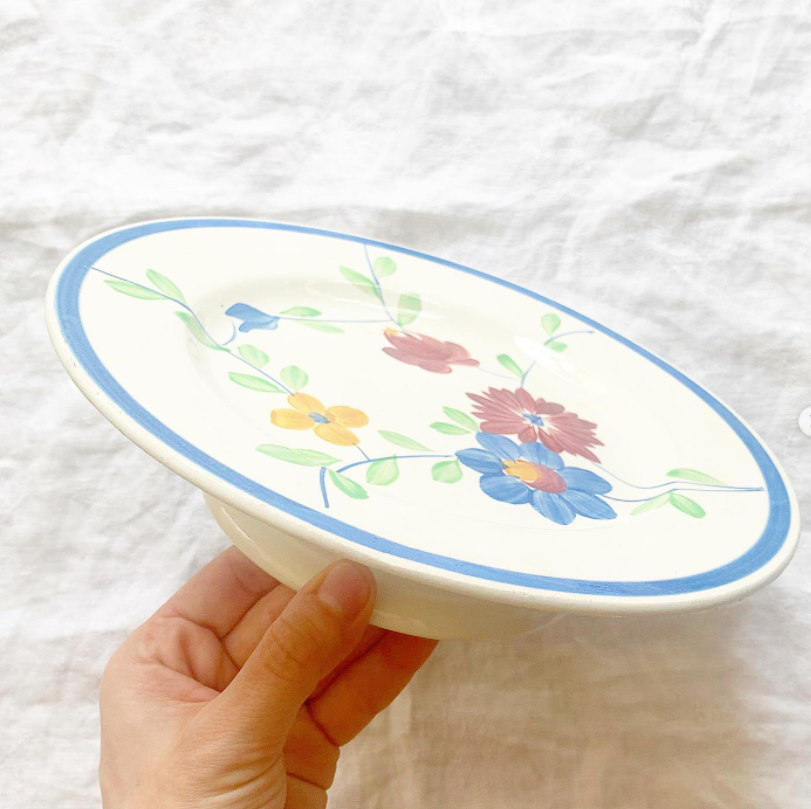 Assiette sur pied Germaine de Gien vintage