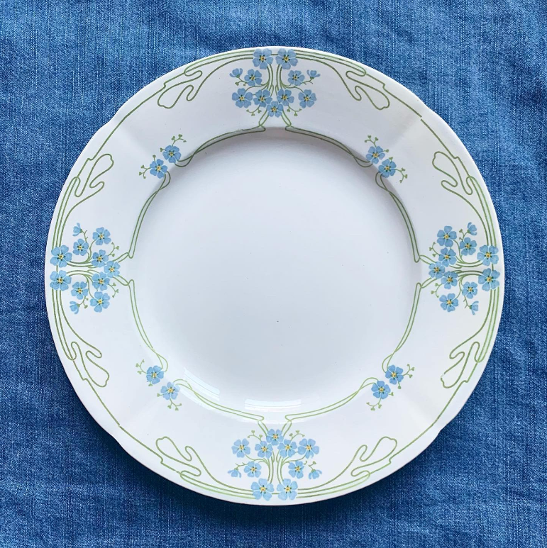 Assiette terre de fer polychrome Para de Sarreguemines