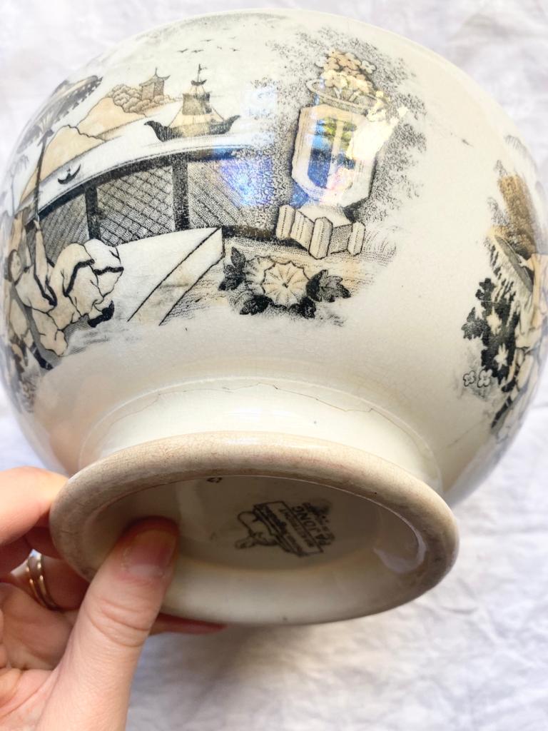 Bol vintage terre de fer Pajong Petrus Regout & Co