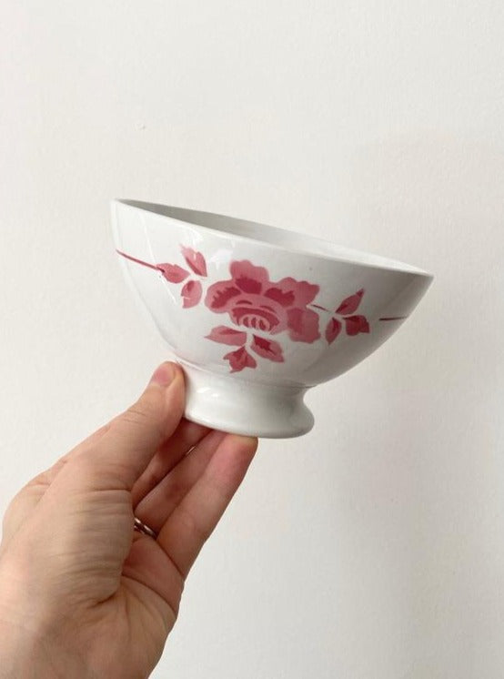 Bol vintage fleur rose