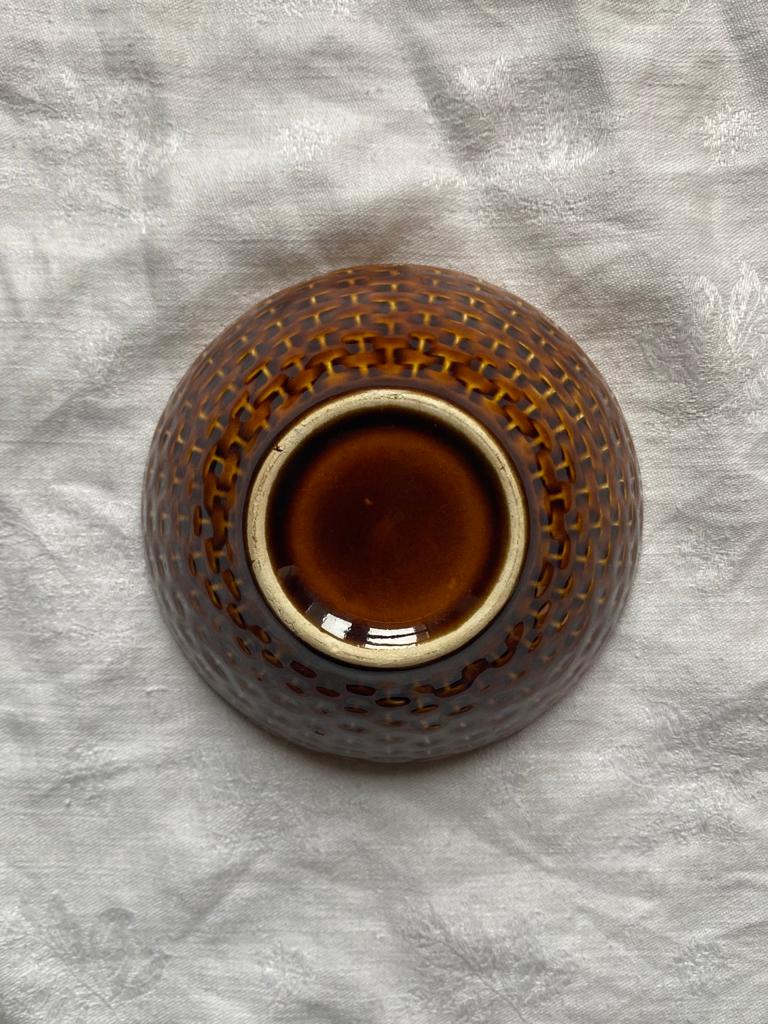 Bol marron tressé