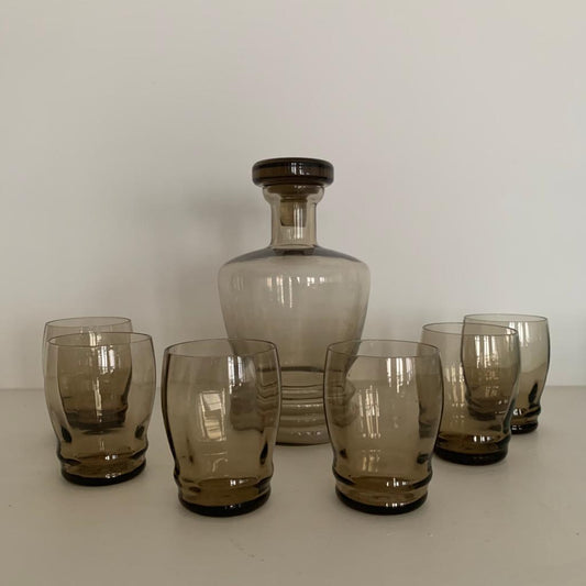 Smoked glass carafe