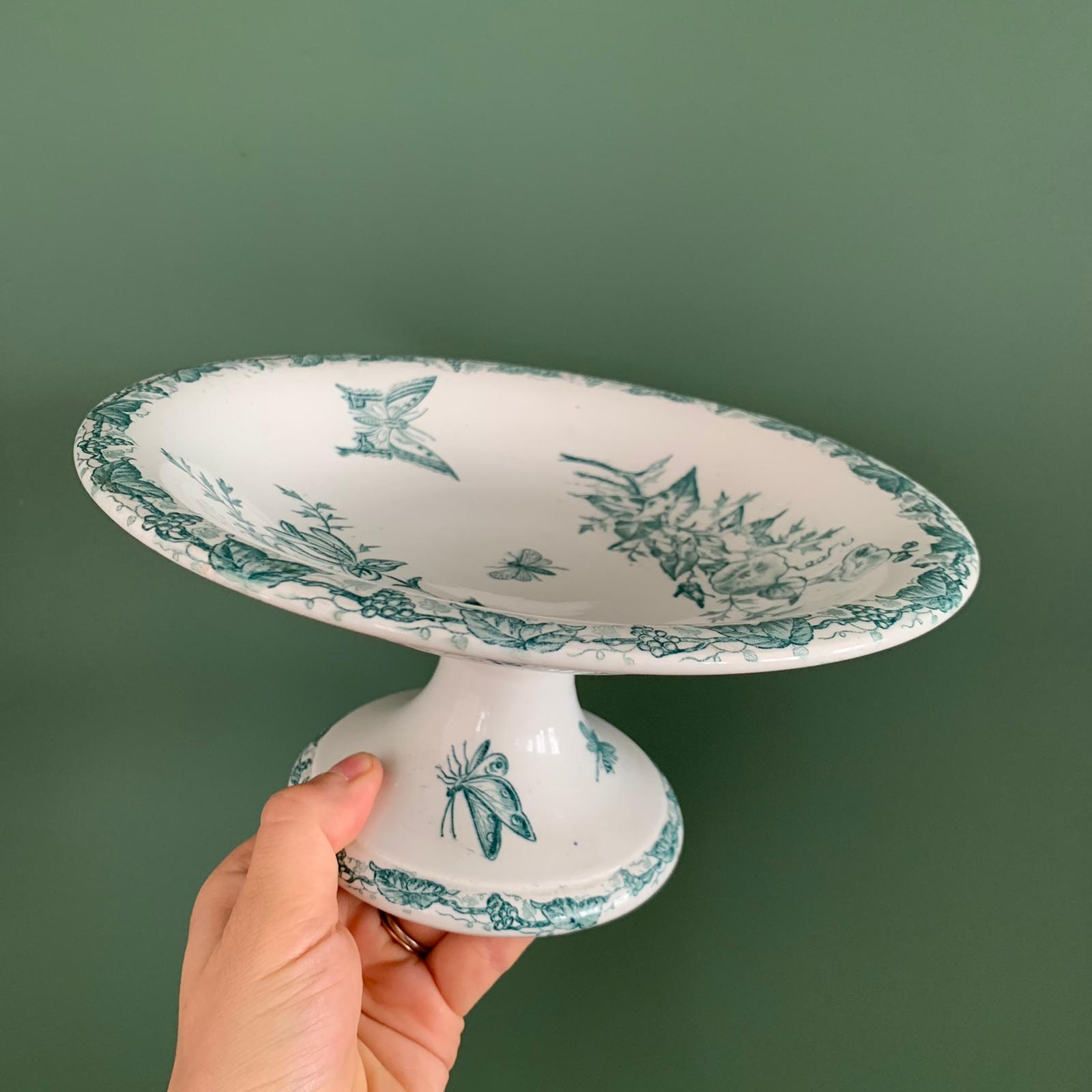 Compotier en terre de fer Papillon de Pexonne