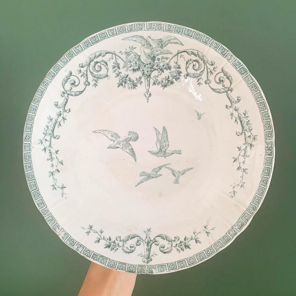 Compotier terre de fer Marie-Antoinette de Gien