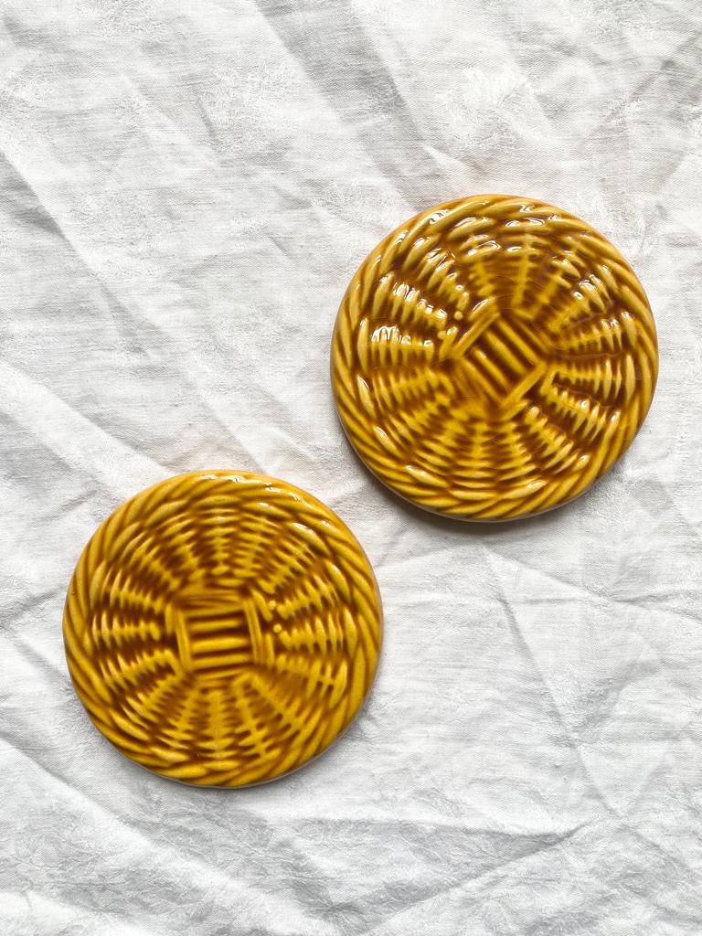 Dessous de bouteilles jaune Vallauris