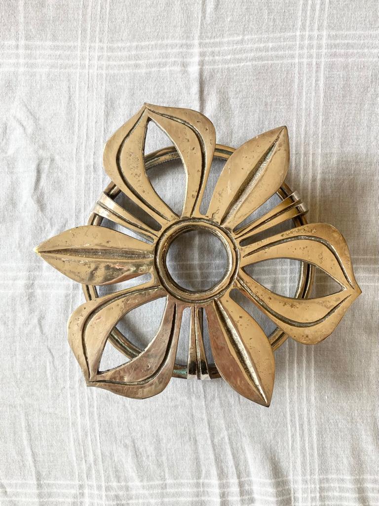 Dessous de plat en métal argenté