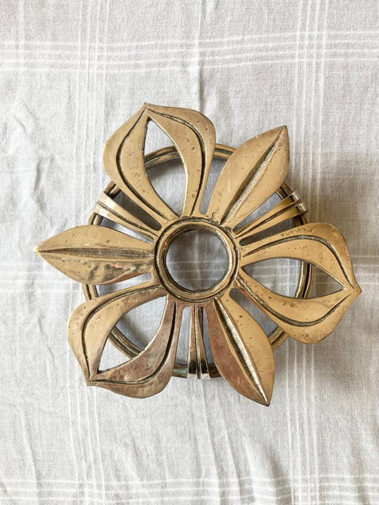 Dessous de plat en métal argenté