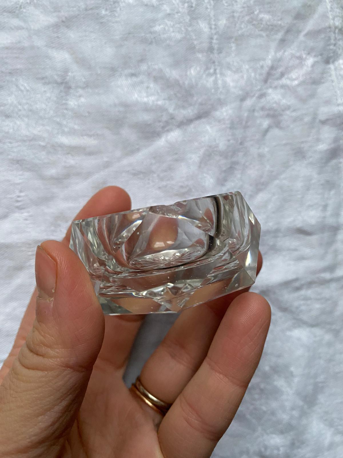 Duo de salerons en verre moulé SV