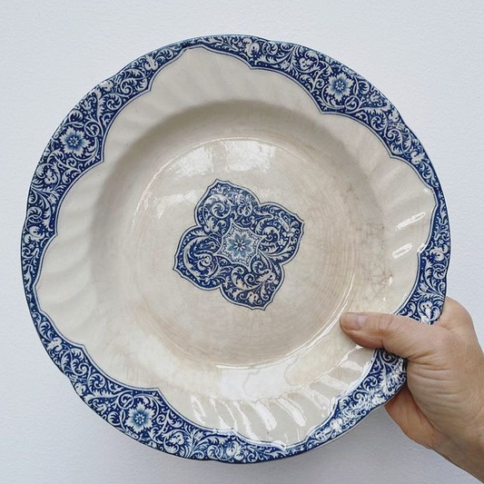 Plat creux terre de fer Gien