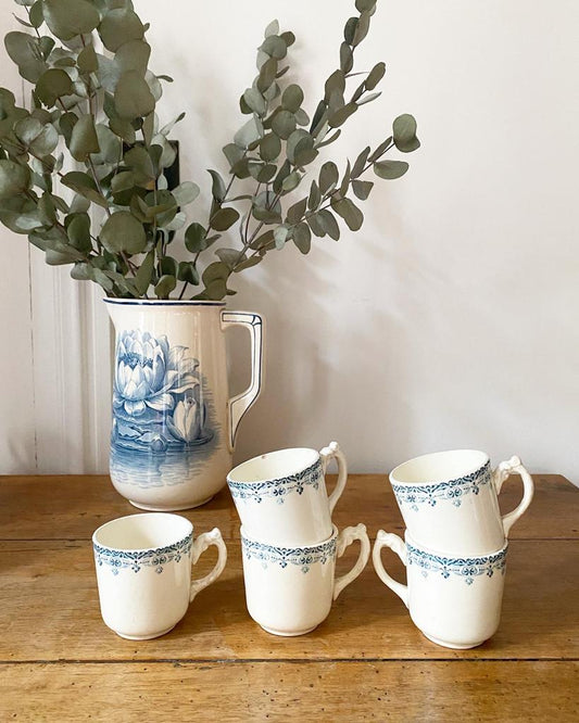 Lot de 5 tasses en terre de fer