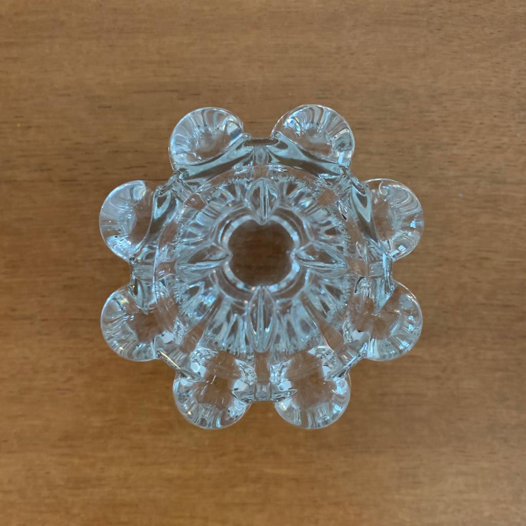 Petit bougeoir en verre de Reims