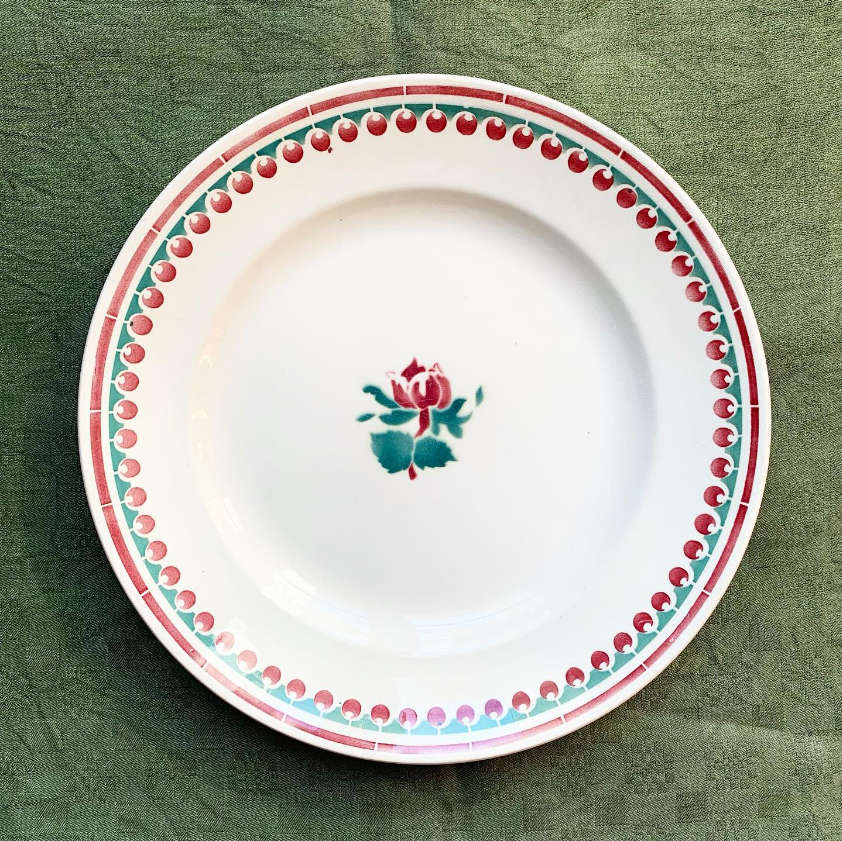 Plat Cambon Badonviller vert et rouge