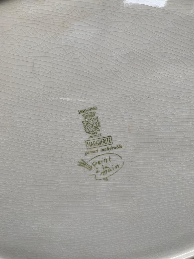 Plat Marguerite Digoin et Sarreguemines