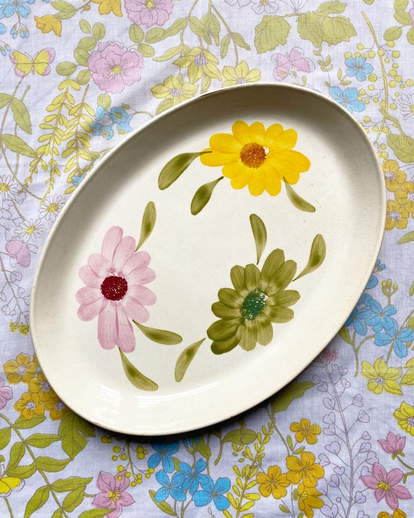Plat Marguerite Digoin et Sarreguemines