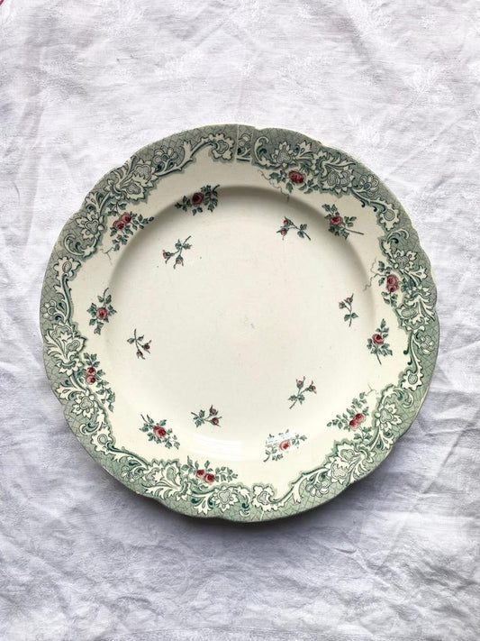 Plat Vincennes Longwy terre de fer polychrome
