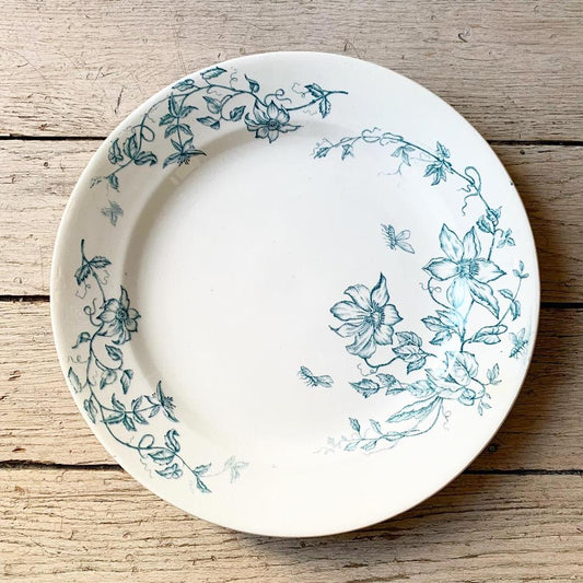 Plat terre de fer Lavoisier Clairefontaine bleu vintage