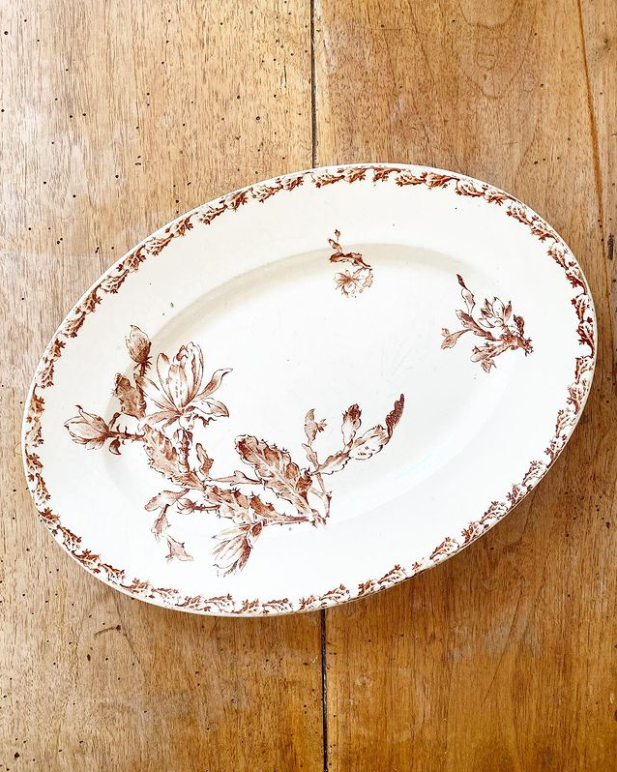 Plat terre de fer Sepia Cactus Gien