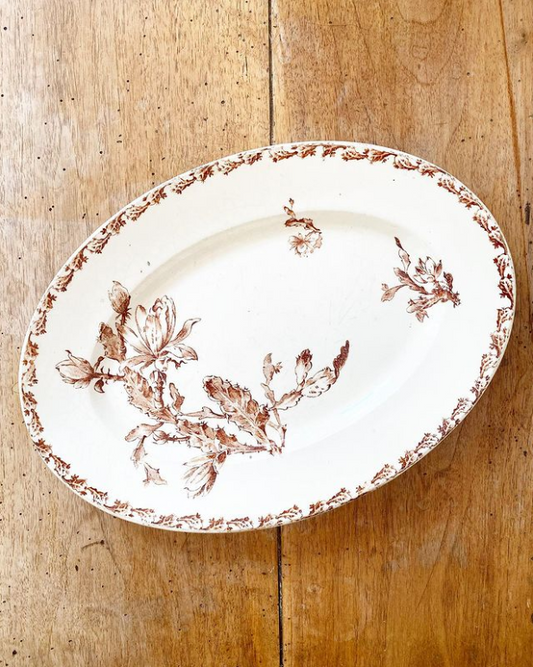 Plat terre de fer Sepia Cactus Gien