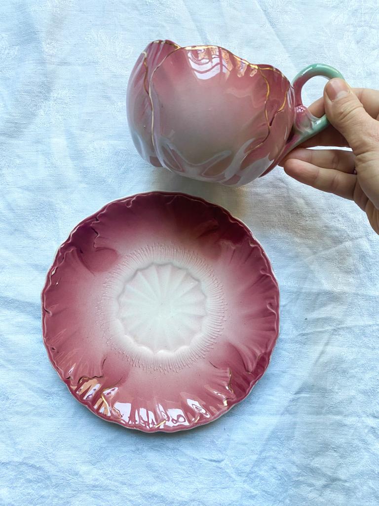 Tasse barbotine Lunéville