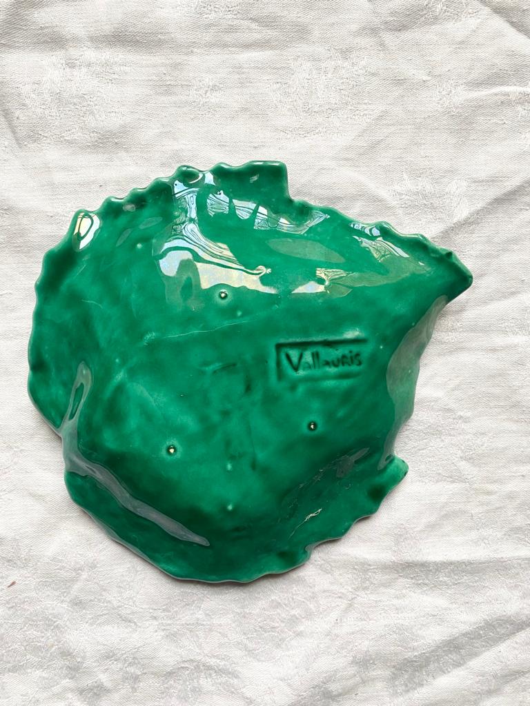 Vide poche feuille vert Vallauris