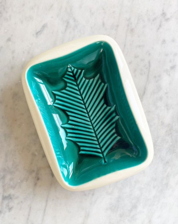 Vide poche feuille vert Verceram