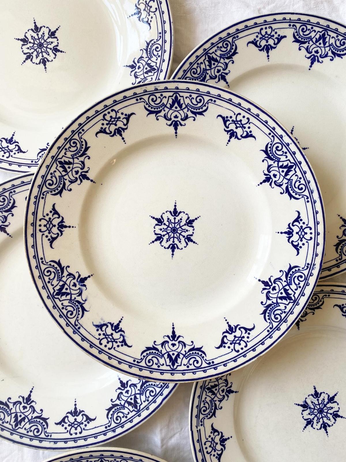 Assiette plate terre de fer Nielles de Sarreguemines