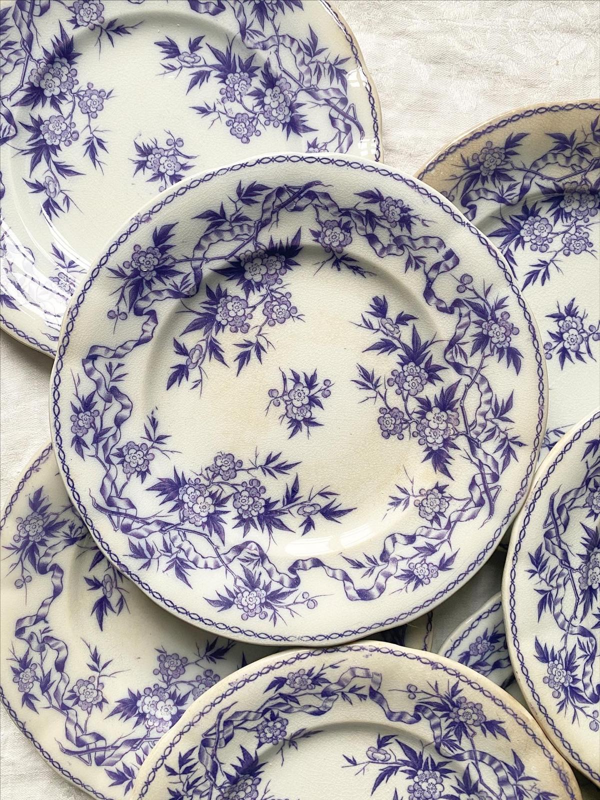 Assiette à dessert en terre de fer Epines de Sarreguemines