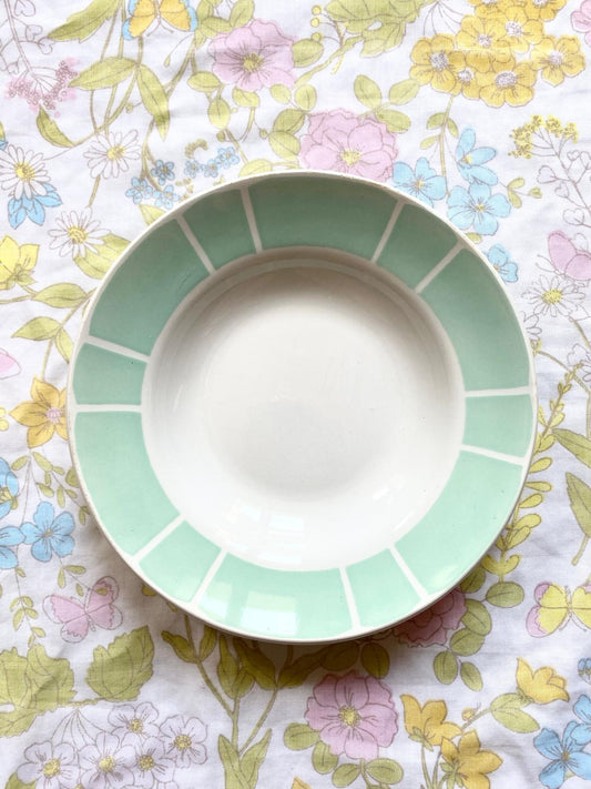 Assiette creuse Badonviller vert d'eau