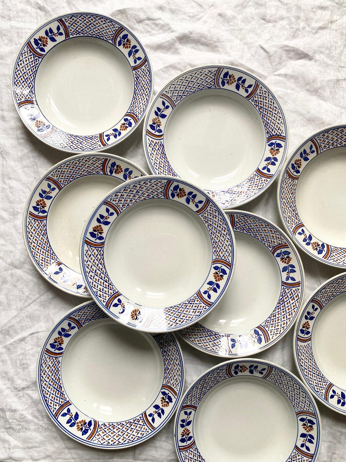 Assiette creuse Rouennais de Lunéville