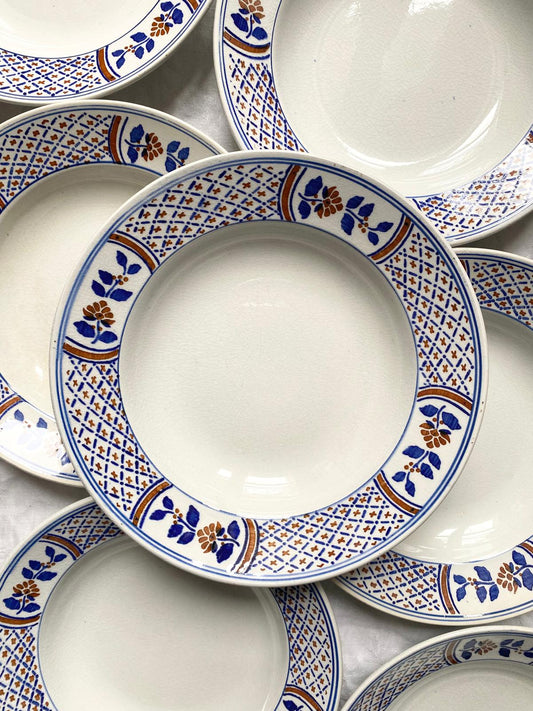 Assiette creuse Rouennais de Lunéville